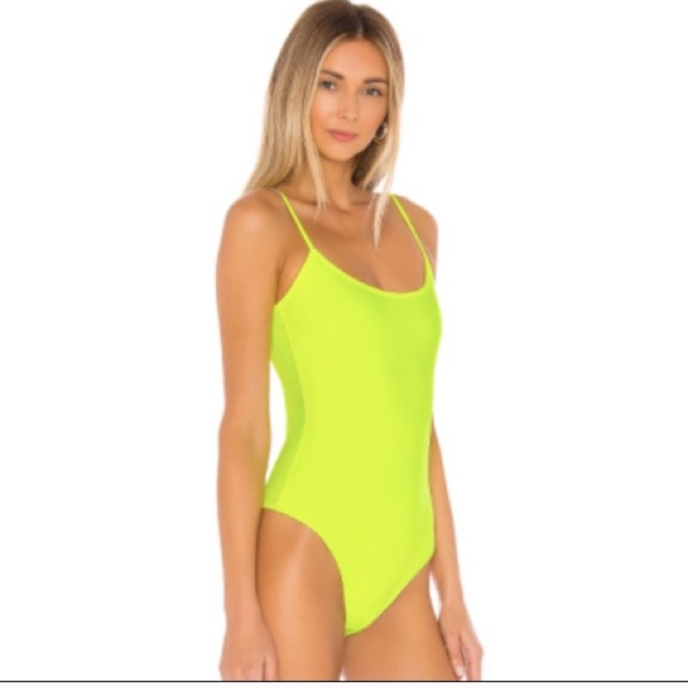 ALIX NYC Elizabeth Bodysuit in Electric Yellow